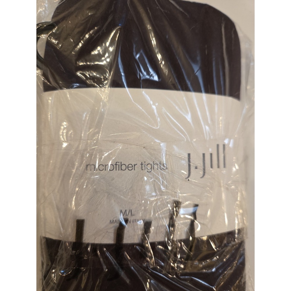 J Jill Solid Microfiber Tights Chocolate Brown M/L Nylon Spandex NEW